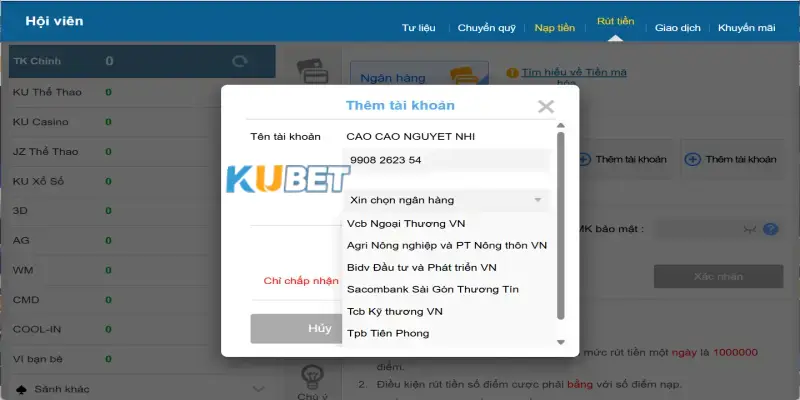 Rút tiền Kubet - Đẳng cấp của nhà cái cá cược lừng danh 2 Hình thức đổi thưởng phong phú ở Kubet