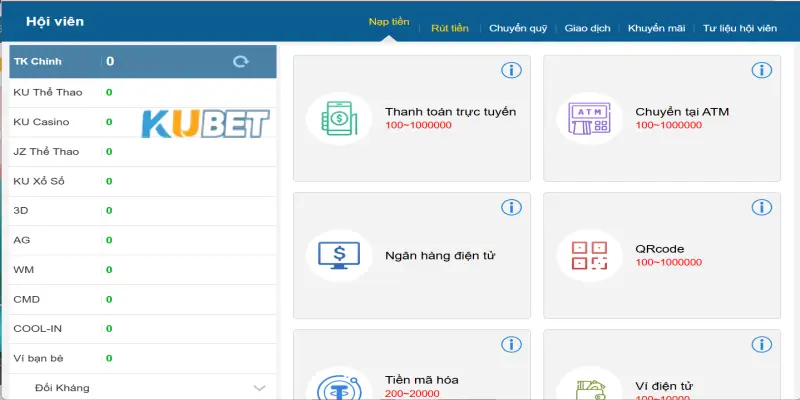 Nạp Tiền Kubet - Tin Tức Mới Nhất Cho Hội Viên 2 Nạp tiền cực tiện lợi tại Kubet